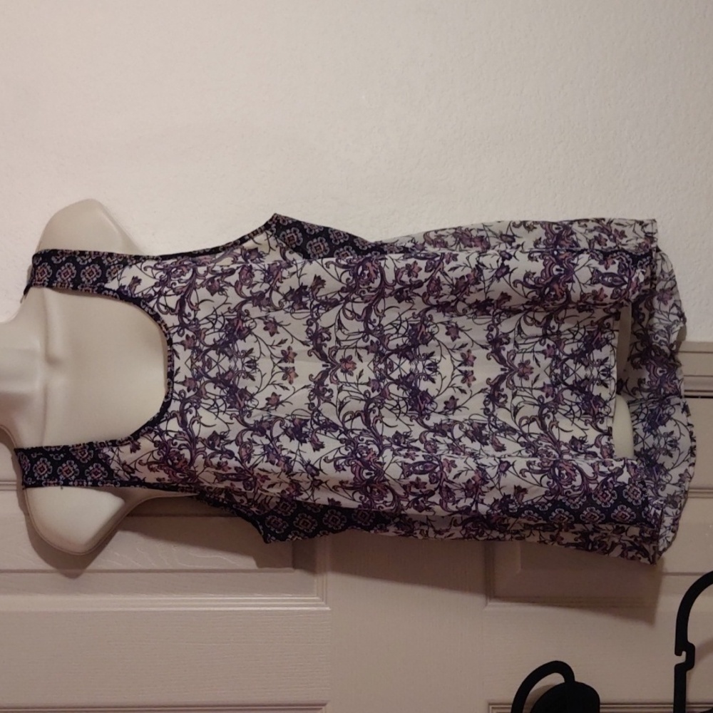 Blue pattern tank xxl